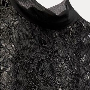 NWT Zara Mixed Jumpsuit with Lace-ZW Collection, Black, Size L